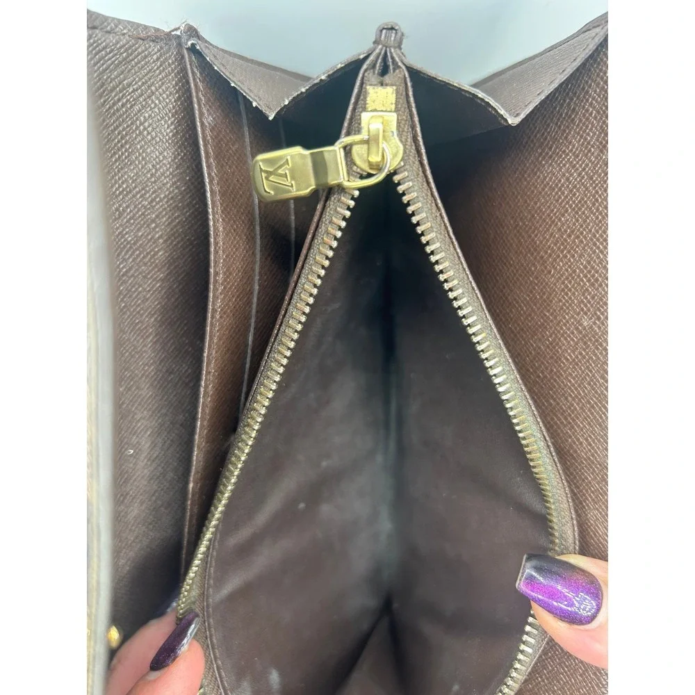 Louis Vuitton Damier Ebene Canvas Long Wallet Zippy‎ #72